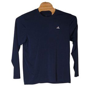 Adidas Moisture Wicking LS Performance Compression Shirt‎ Navy Blue Size Large